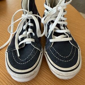 Vans Kids High-Top Sneakers - Dark Blue and White